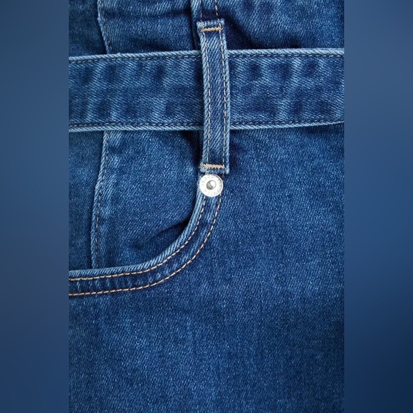 VERONICA BEARD Nazia Belted Denim Midi Pencil Skirt - Picture 4 of 11